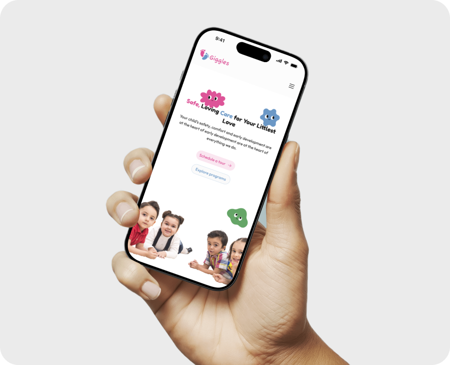 Giggles Website Design mockup